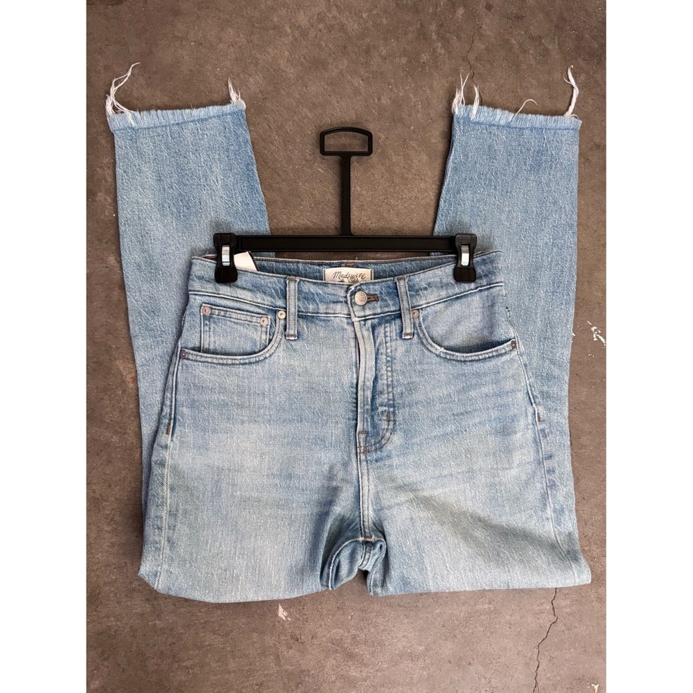 Madewell The Perfect Vintage Crop Distressed Jeans Rosabelle Wash 25